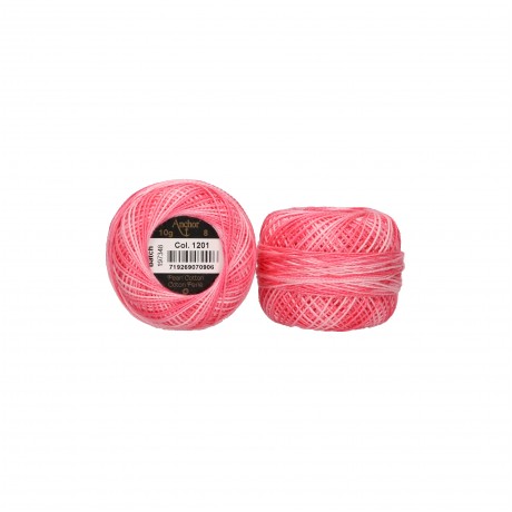 Anchor Pearl Cotton nº 8, cor 1201 rosa